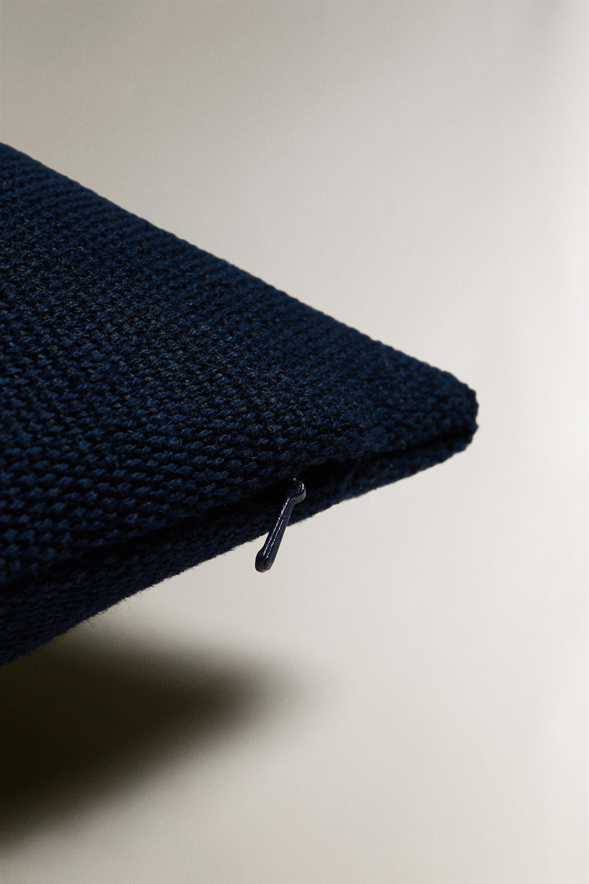 JUTE AND COTTON THROW PILLOW COVER